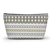 Ribbon Candy Accessory Pouch w T-bottom in Brown
